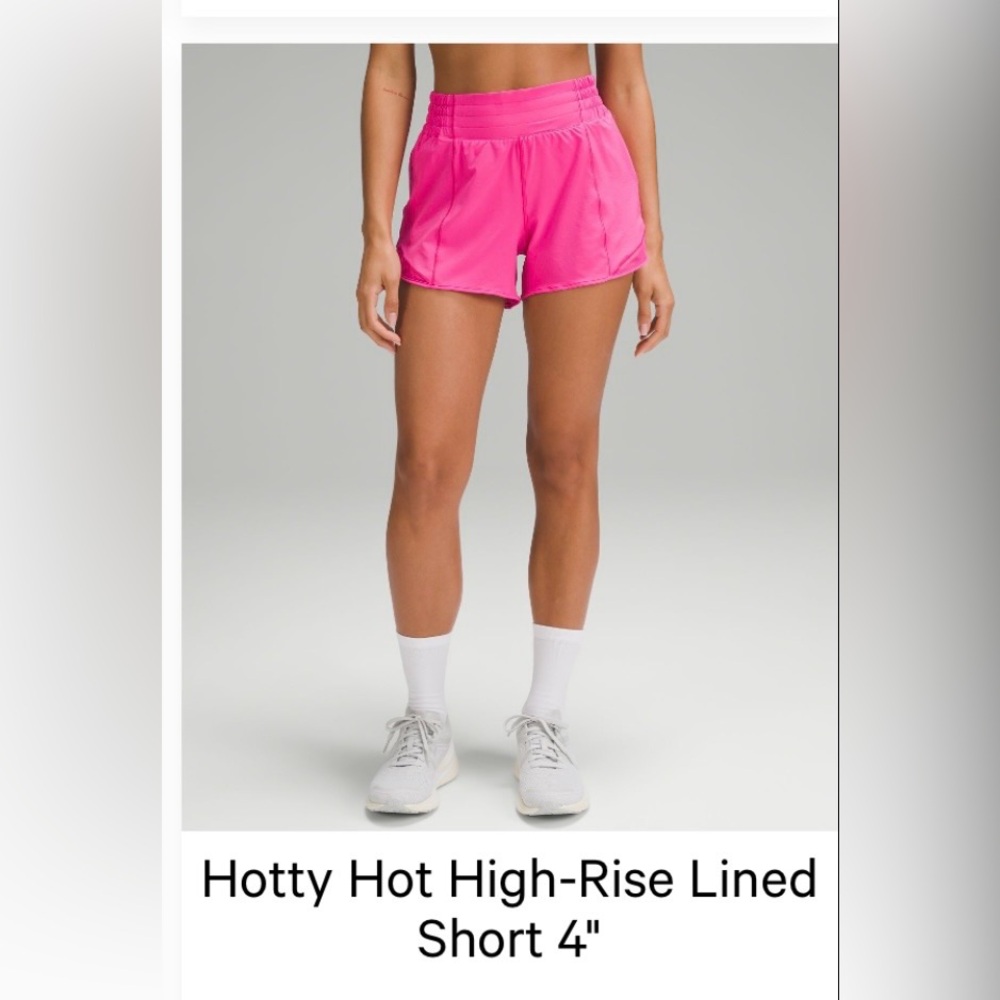 lululemon Hotty Hot High-Rise Lined Shorts - Bright Pink